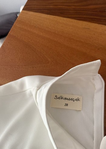 Uzun Beyaz nikah kına düğün nişan Elbise abiye.Salkımsaçak marka - Görsel 4