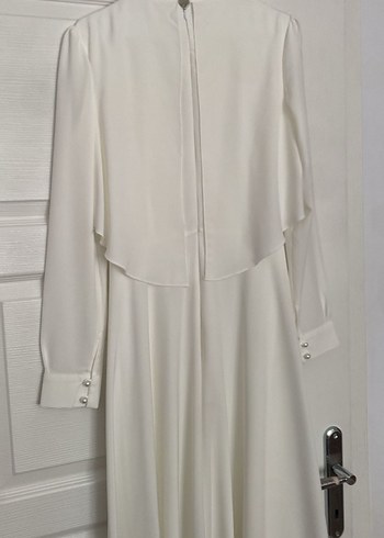 Uzun Beyaz nikah kına düğün nişan Elbise abiye.Salkımsaçak marka - Görsel 2