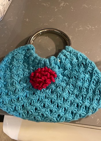 Turkuaz Örgü Fırın Eldiveni - Görsel 3