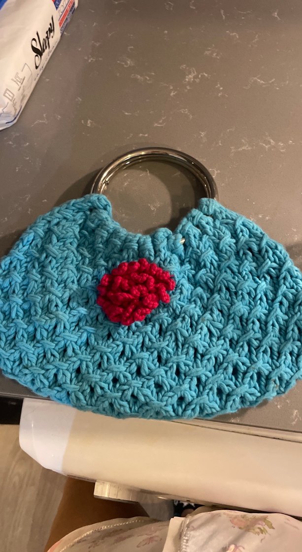 Turkuaz Örgü Fırın Eldiveni - Görsel 2