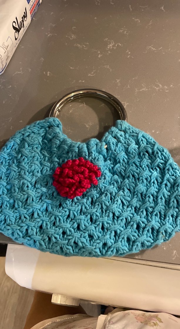 Turkuaz Örgü Fırın Eldiveni - Görsel 3