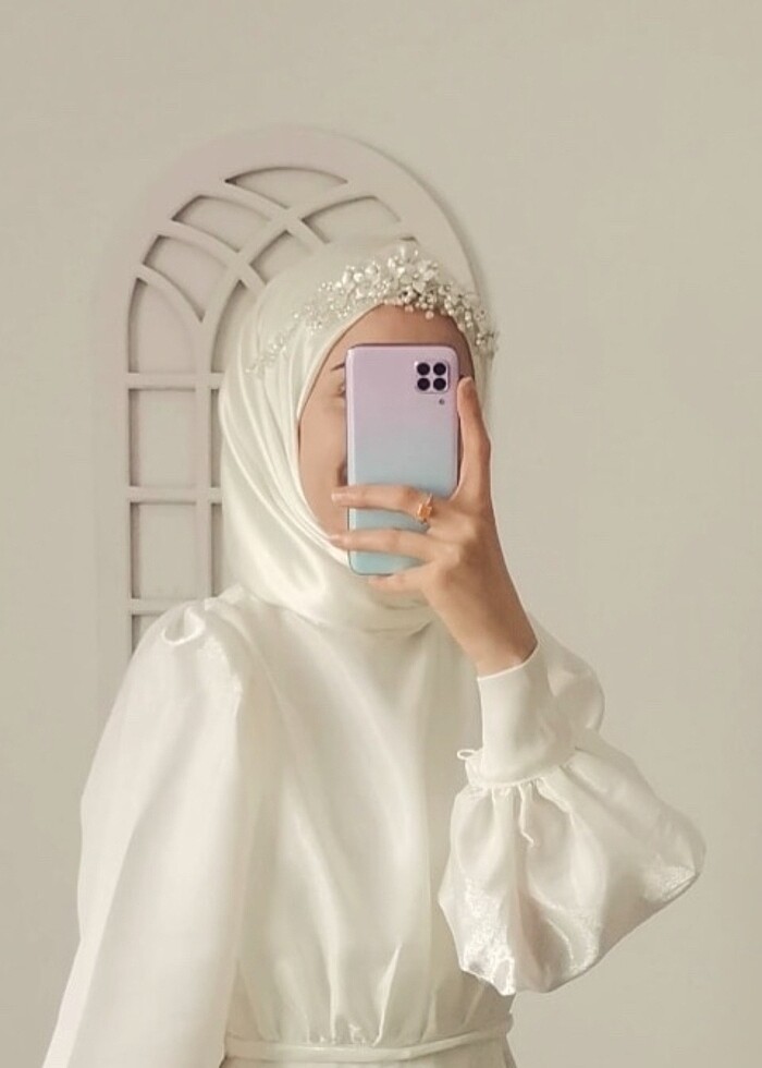 Tesettür Nikah Çekim elbisesi - Görsel 3