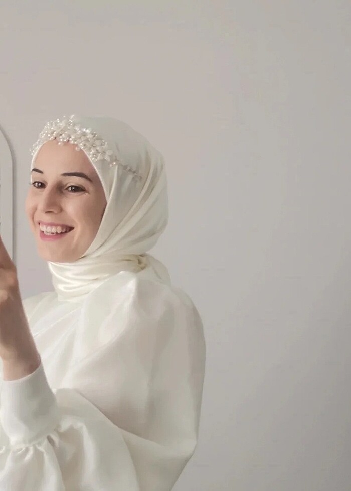 Tesettür Nikah Çekim elbisesi - Görsel 2