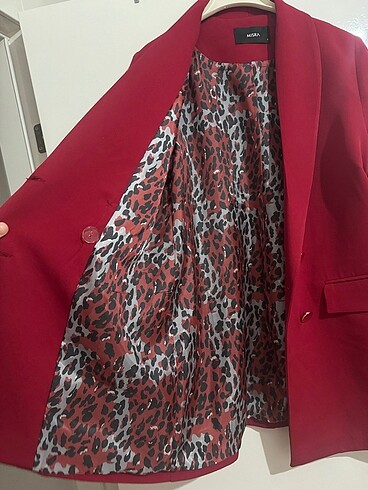 s Beden kırmızı Renk Nar çiçeği blazer