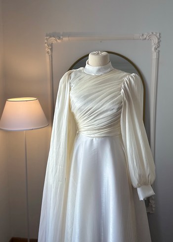 Tesettür nikah çekim elbisesi - Görsel 2