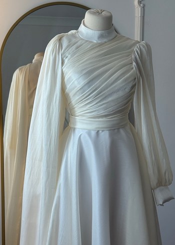 Tesettür nikah çekim elbisesi - Görsel 4