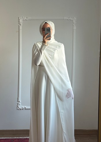 Tesettür nişan çekim elbisesi - Görsel 4