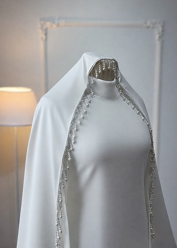 Tesettür nikah çekim elbisesi - Görsel 3