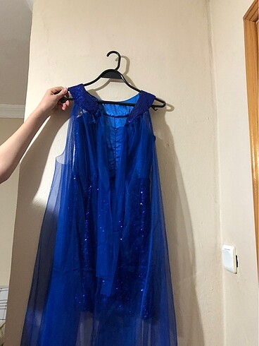 11-12 Yaş Beden lacivert Renk Lacivert Kız Çocuk Abiye Elbise