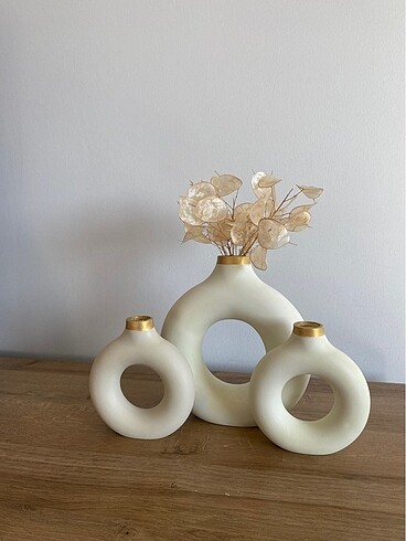 Zara Home 3Lü yuvarlak vazo