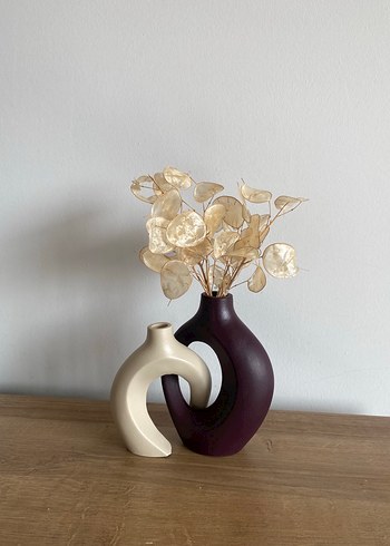 Beden Bordo krem Modern Dekoratif Vazo