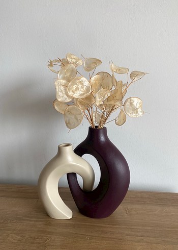 Beden bordo Renk Bordo krem Modern Dekoratif Vazo