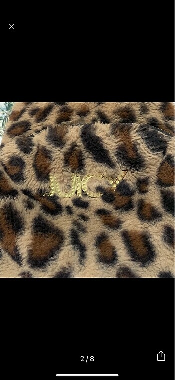 Juicy Couture Juicy couture peluş sırt çantası leopar sırt çantası