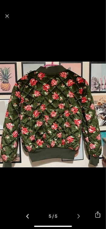 Bomber ceket kadife ceket - Görsel 5