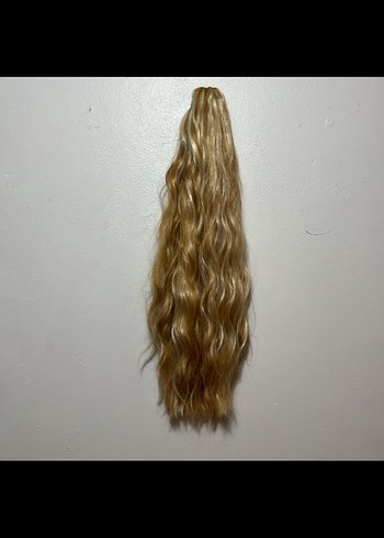 Sarı ombreli saç postiş - Görsel 2