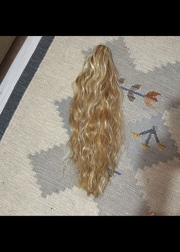 Sarı ombreli saç postiş - Görsel 3