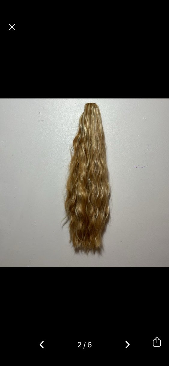 Sarı ombreli saç postiş - Görsel 2