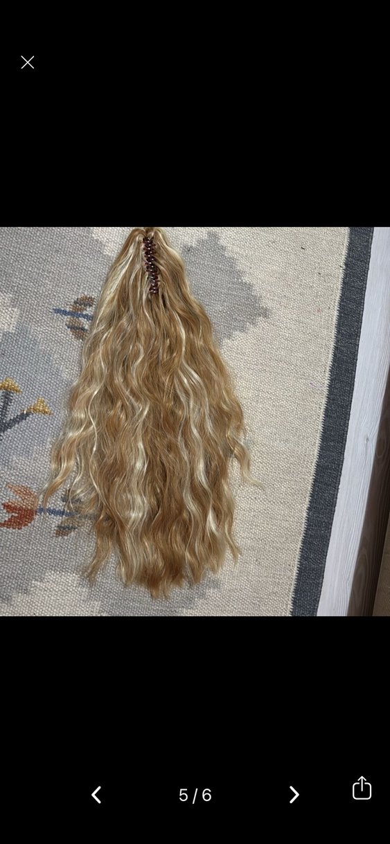 Sarı ombreli saç postiş - Görsel 4