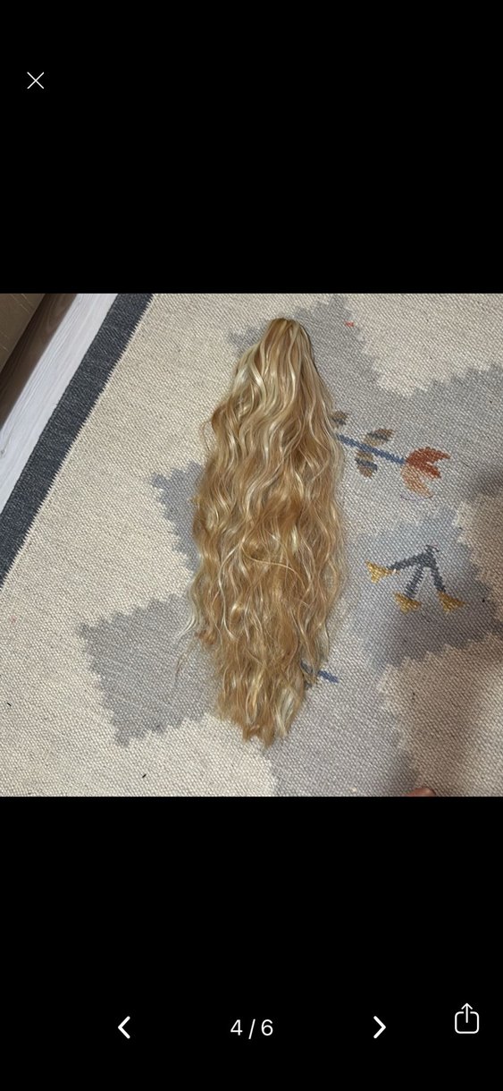 Sarı ombreli saç postiş - Görsel 3