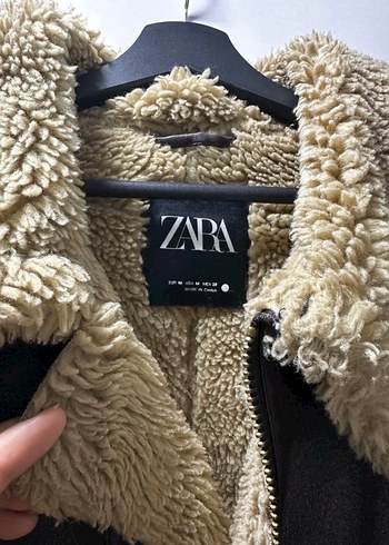 Zata Kahverengi Kürklü Deri Kadın Ceket - Görsel 2