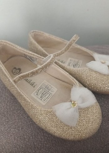 Kız Çocuk Simli Gold Fiyonklu Babet - Görsel 2