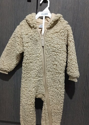 Kürklü Kapüşonlu Bebek Tulumu - Görsel 5