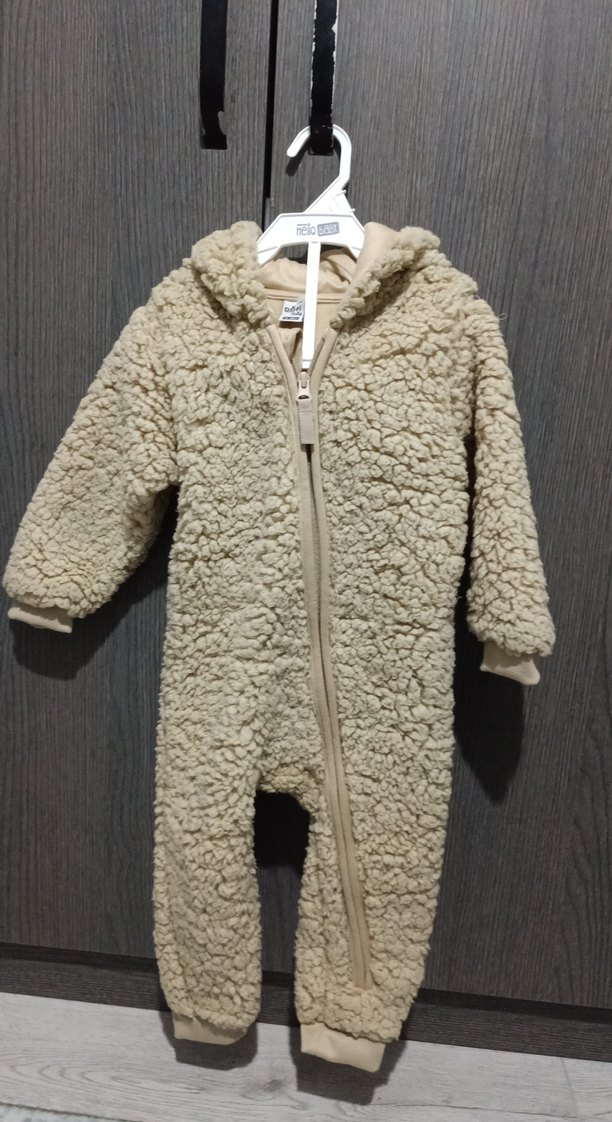 Kürklü Kapüşonlu Bebek Tulumu - Görsel 2