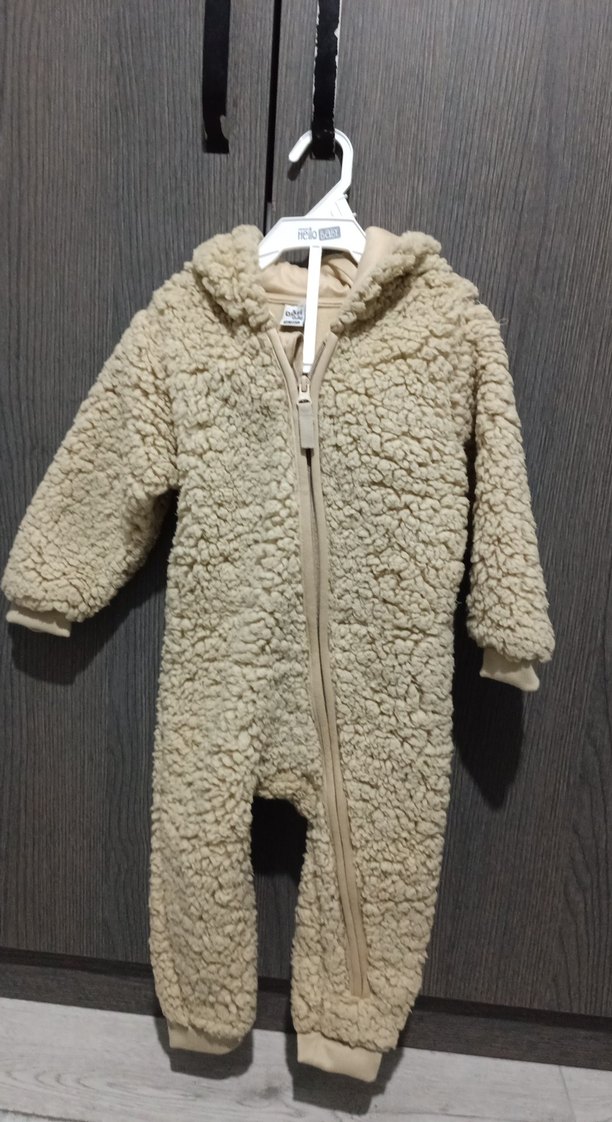 Kürklü Kapüşonlu Bebek Tulumu - Görsel 3