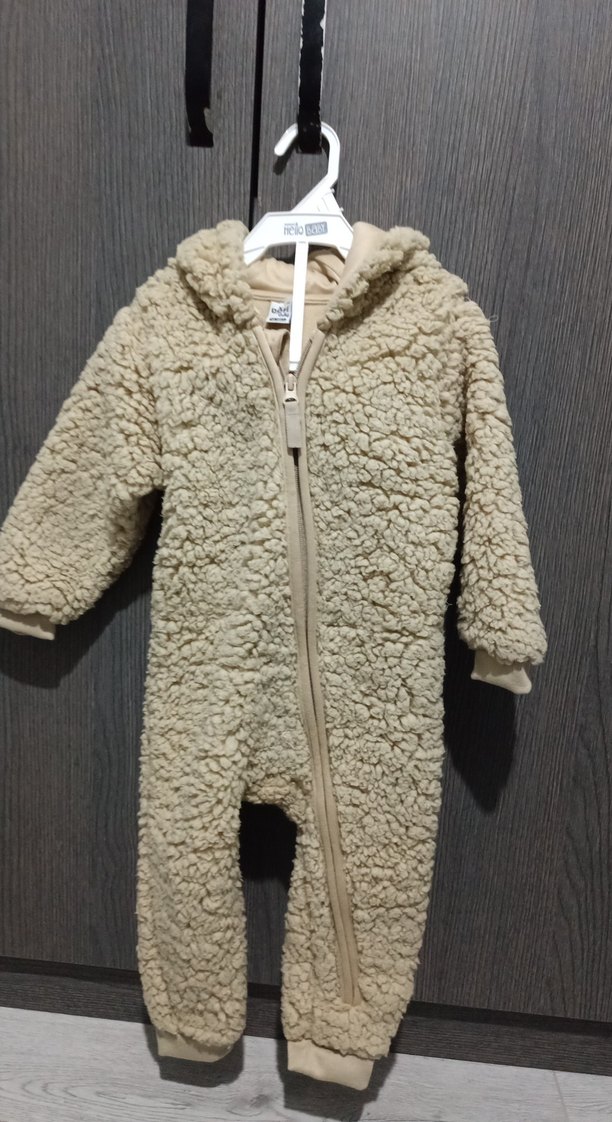 Kürklü Kapüşonlu Bebek Tulumu - Görsel 5