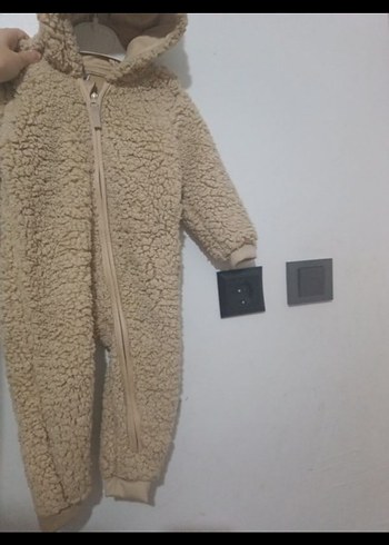 Kürklü Kapüşonlu Bebek Tulumu - Görsel 3