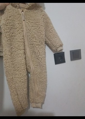 Kürklü Kapüşonlu Bebek Tulumu - Görsel 2