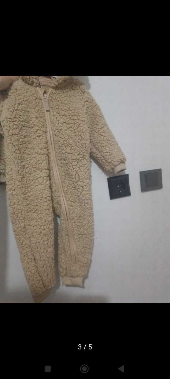 Kürklü Kapüşonlu Bebek Tulumu - Görsel 2