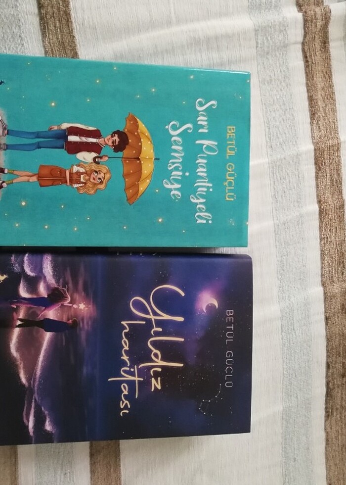 Yıldız haritası sarı puantiyeli şemsiye - Görsel 3