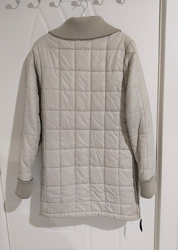 Bej Düğmeli Günlük Midi Mont - Görsel 2