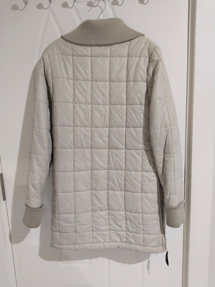 Bej Düğmeli Günlük Midi Mont - Görsel 2