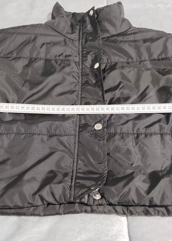 kadın şişme Siyah Kısa Kadın Mont - Görsel 3