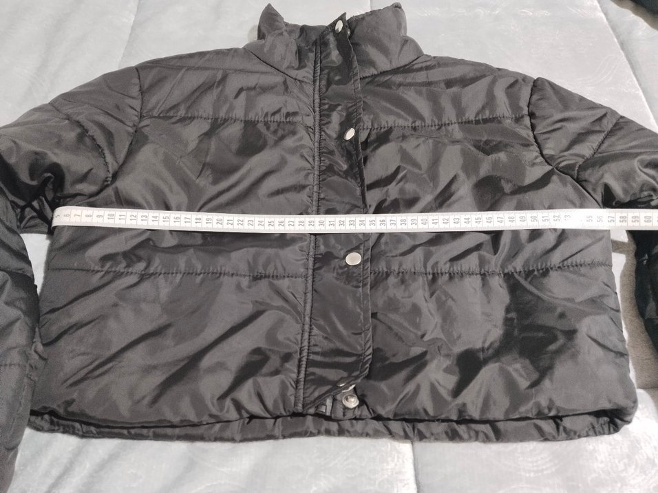 kadın şişme Siyah Kısa Kadın Mont - Görsel 3