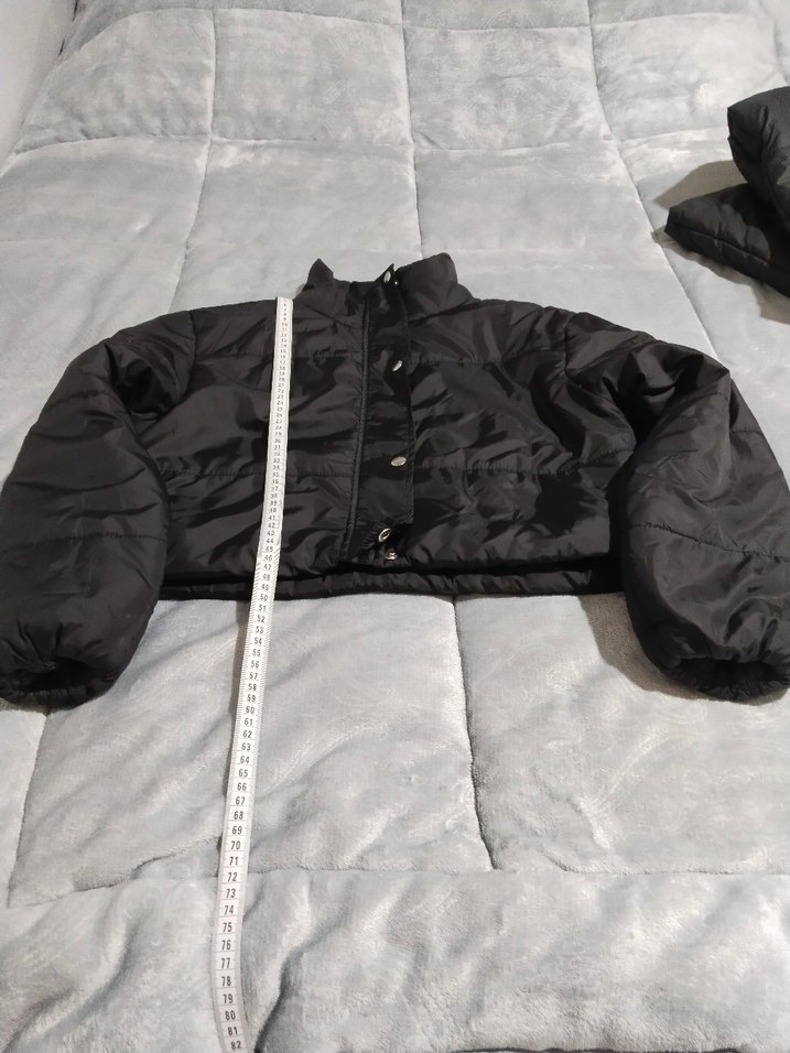 kadın şişme Siyah Kısa Kadın Mont - Görsel 2