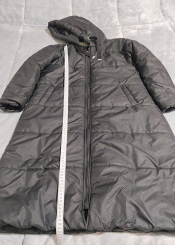 Kadın Siyah Uzun Kışlık Mont - Görsel 2