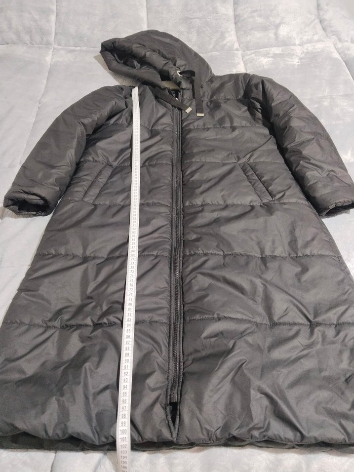 Kadın Siyah Uzun Kışlık Mont - Görsel 2