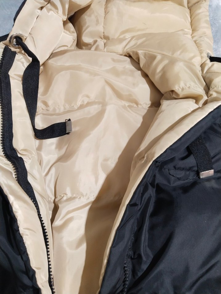 Çift taraflı Kapüşonlu Siyah Midi Kadın Yelek - Görsel 5