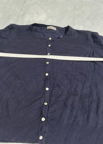 Düğmeli Lacivert Kadın Hırka - Görsel 2