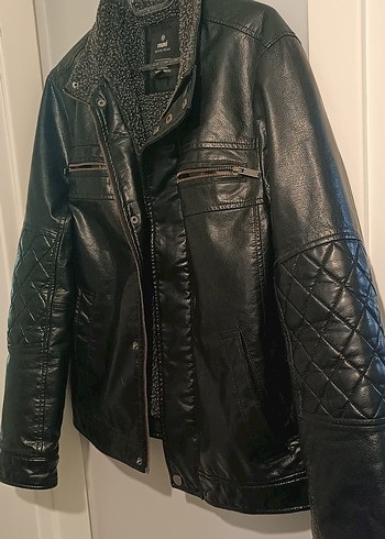 Erkek Siyah Deri ceket - Görsel 3