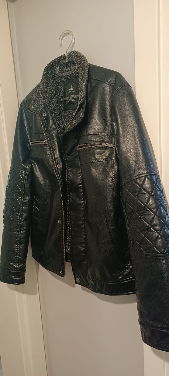 Erkek Siyah Deri ceket - Görsel 3