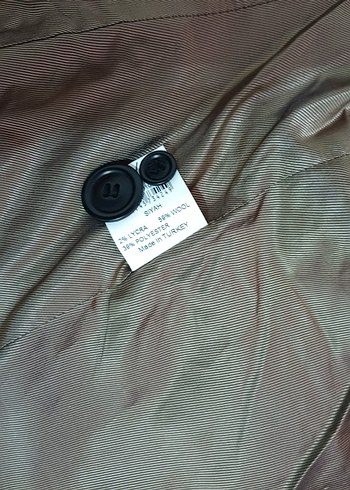 38 Beden İpekyol Çizgili Uzun Kadın Blazer Ceket