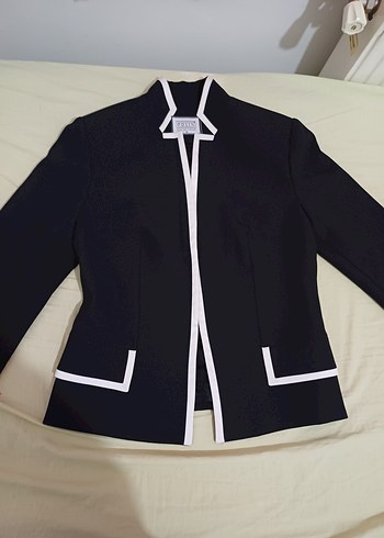 Düğmeli Siyah Kadın Blazer Ceket