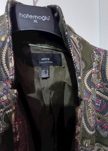 Çok Renkli Desenli Uzun Kadın Blazer - Görsel 3