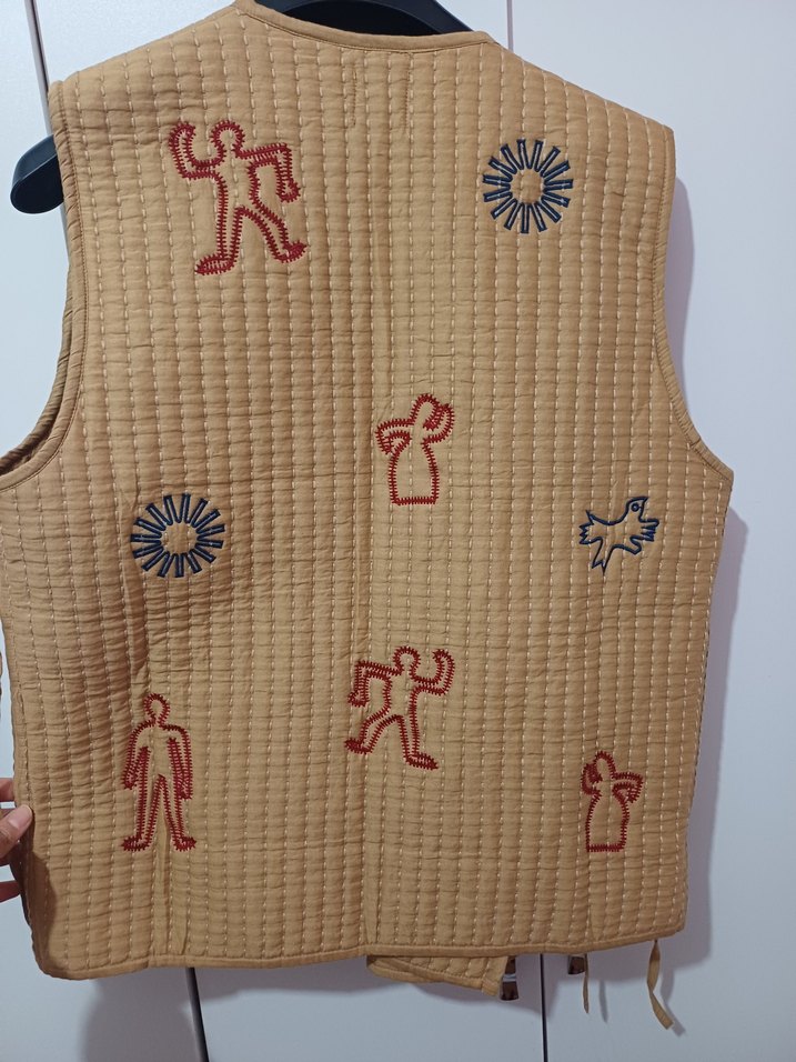 Zara Nakışlı Bohem Kadın Yelek - Görsel 4