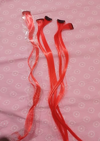 Kırmızı Sentetik Çıtçıtlı Saç - Görsel 2