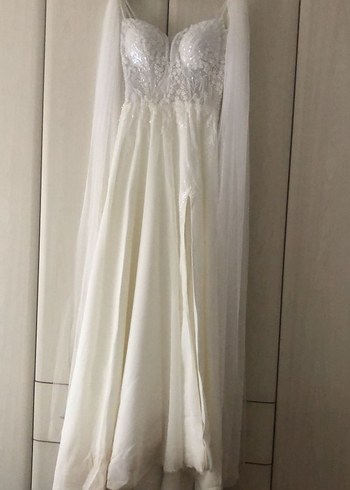 Askılı Straplez Bohem Gelinlik - Görsel 2